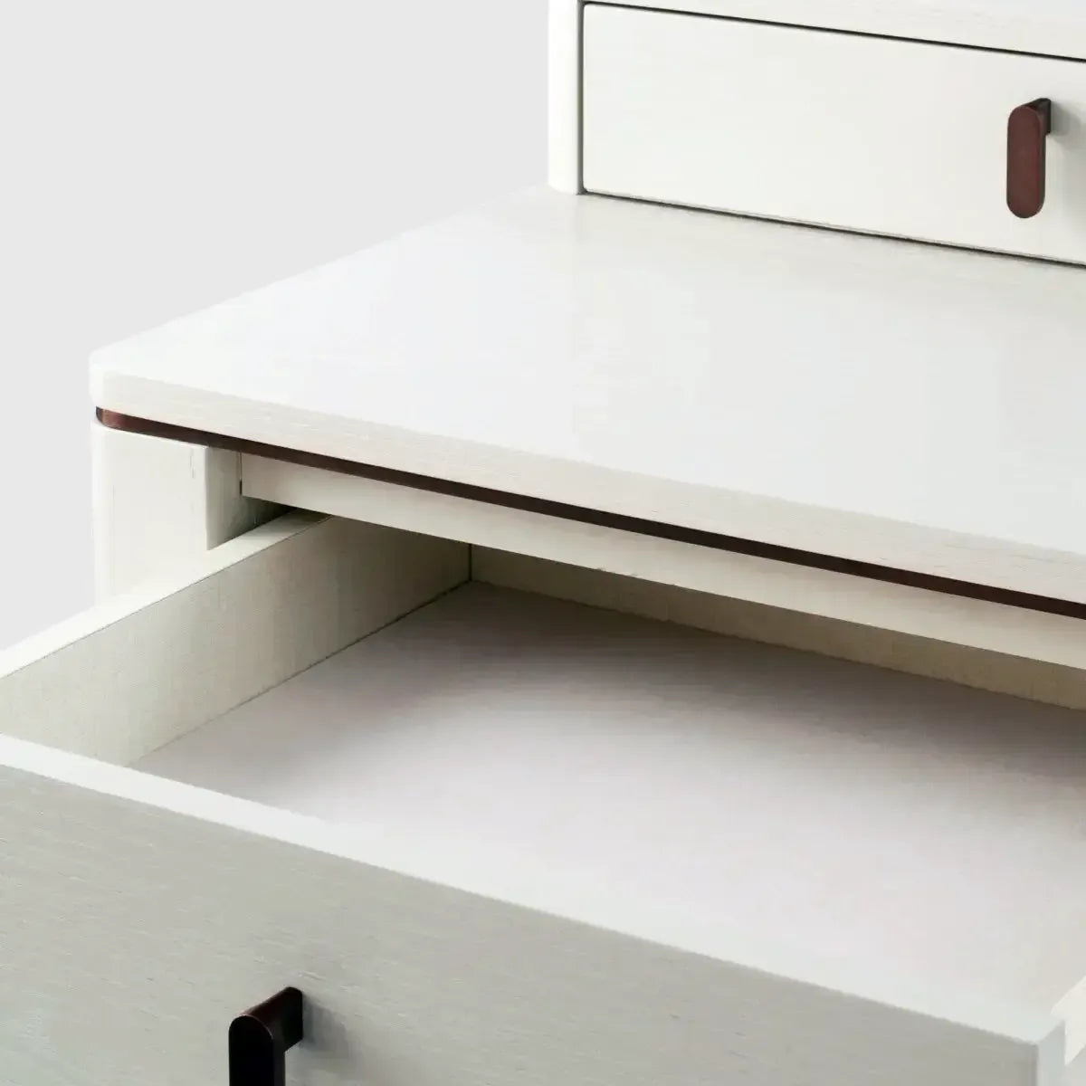 Studio Desk with 5 drawers in White Ash