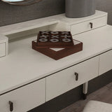 Studio Desk with 5 drawers in White Ash