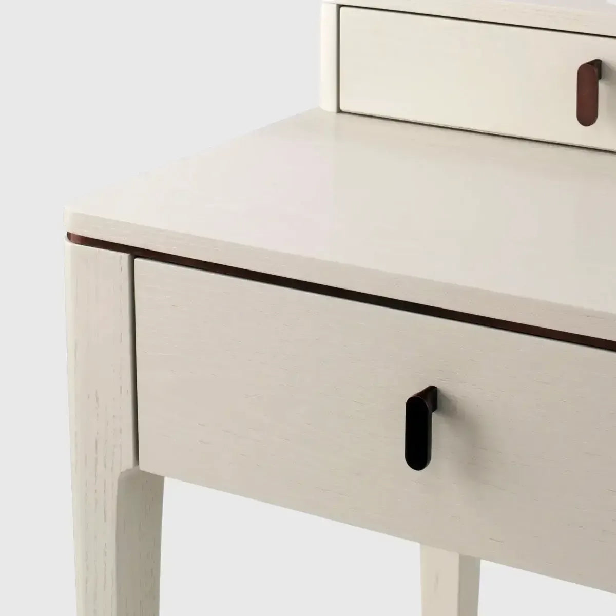 Studio Desk with 5 drawers in White Ash