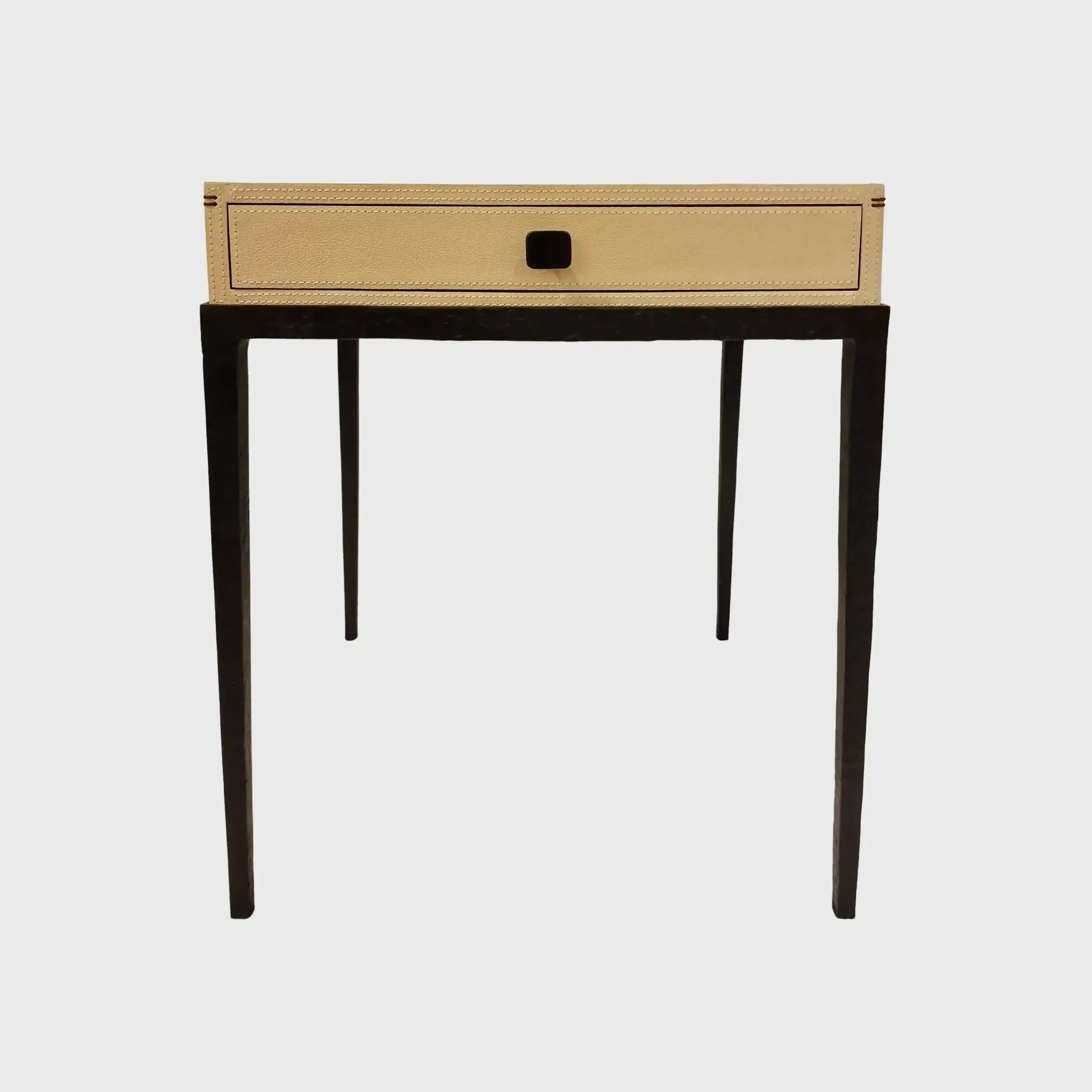 Taper Side Table Bronze Pumice Leather