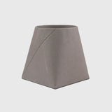 Tapered Waste Bin Grey Shagreen Leather
