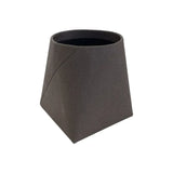 Tapered Waste Bin Grey Shagreen Leather