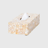 Tissue Box Rectangle Mother of Pearl
