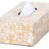 Tissue Box Rectangle Mother of Pearl