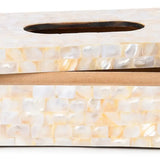 Tissue Box Rectangle Mother of Pearl