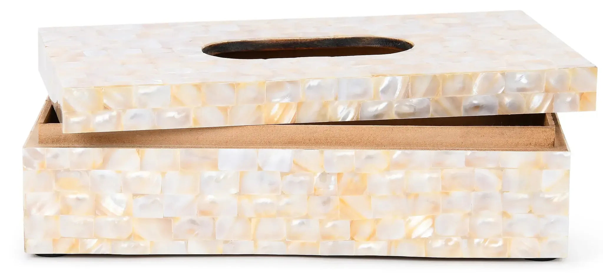 Tissue Box Rectangle Mother of Pearl