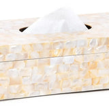 Tissue Box Rectangle Mother of Pearl