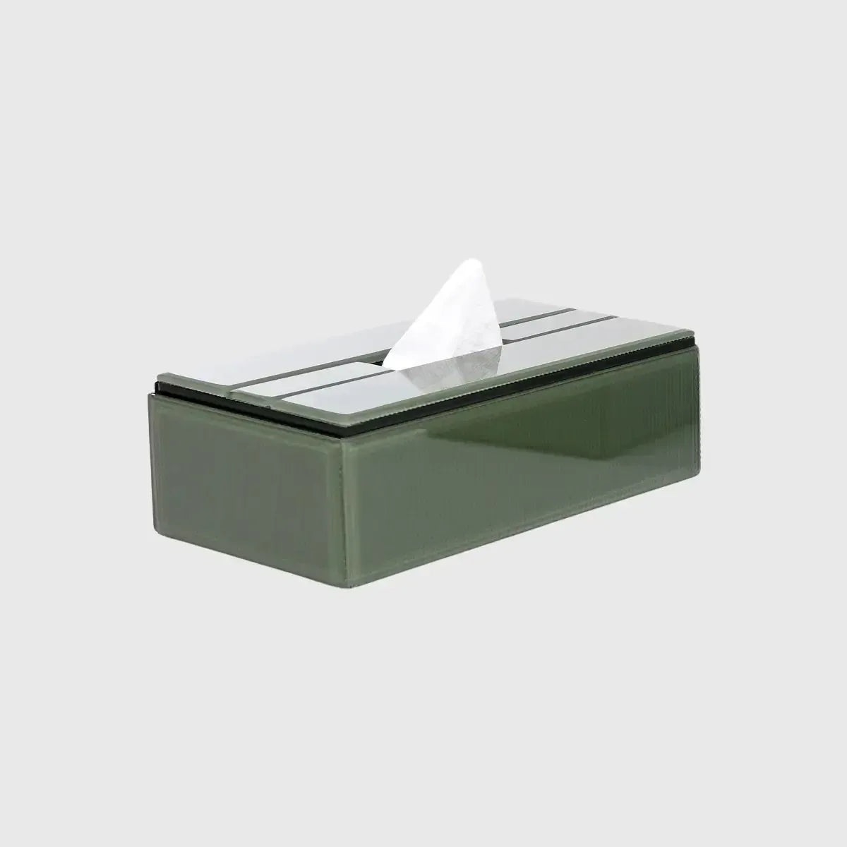 Tissue Box Rectangular Olive