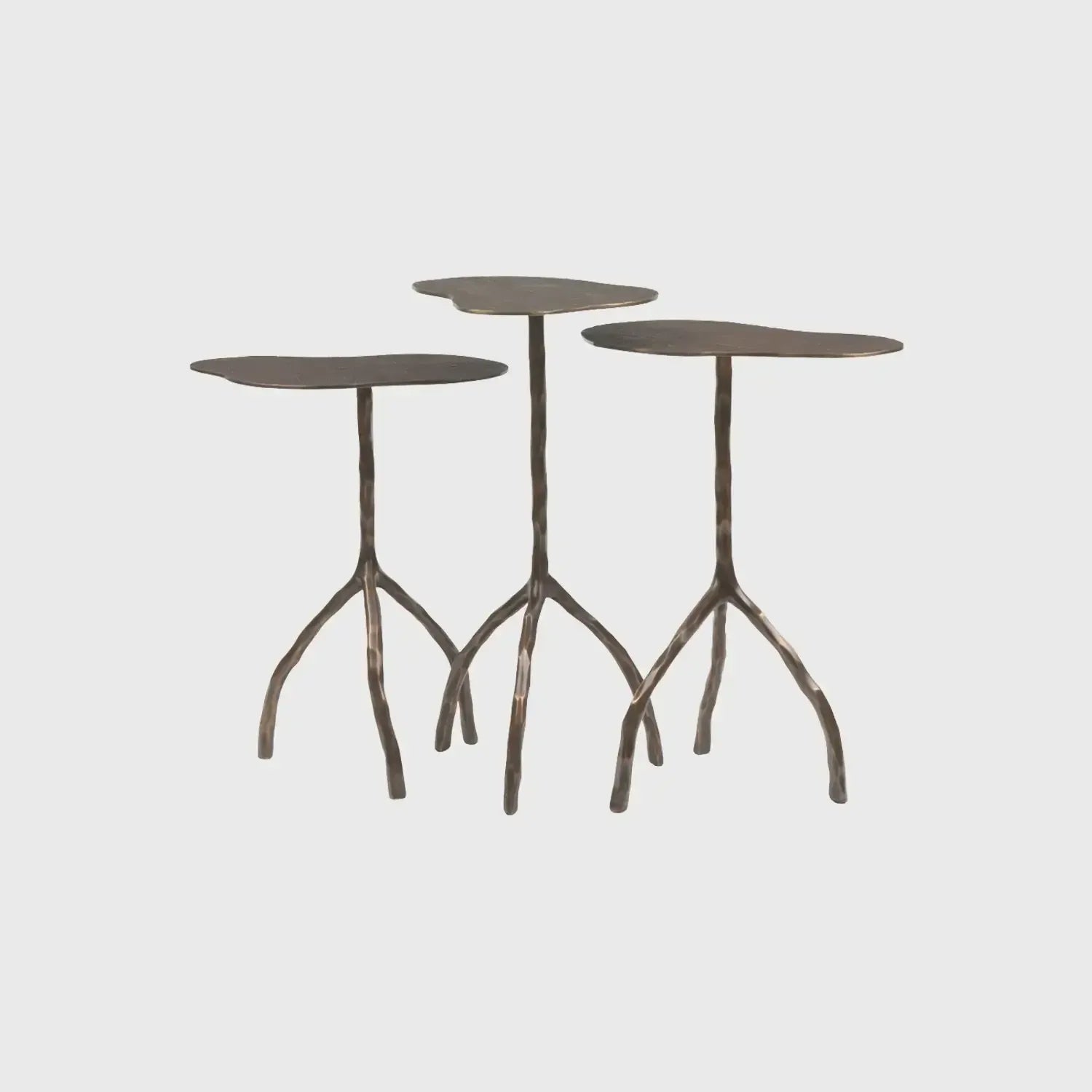 Trio Tables Bronze Shagreen Dorato