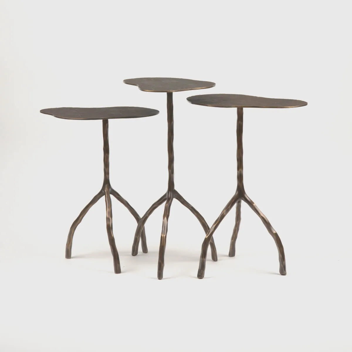 Trio Tables Bronze Shagreen Dorato