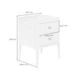 Abberley Bedside Table - White by DI Designs