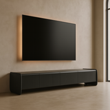 Underline Tv Unit - Black Oak