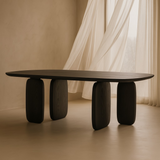 Underline 210 Dining Table - Black Oak