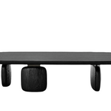 Underline Oval Coffee Table - Black Oak