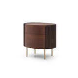 Lantine Bedside Table - Walnut & Brass