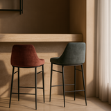 Vai Barstool - Bella Velour Coral