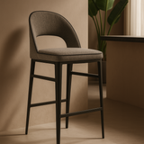 Verna Bar Stool - Enzimi Dark Grey and Dark Bronze