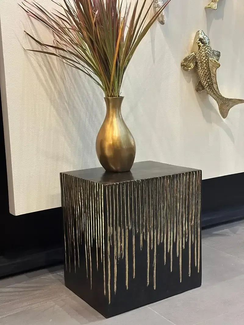 Waterfall Bronze Side Table