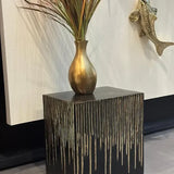 Waterfall Bronze Side Table