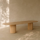 Lantine 320 Dining Table -  Pill Shaped - Ash Oak
