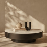 Coin Coffee Table - White Marble