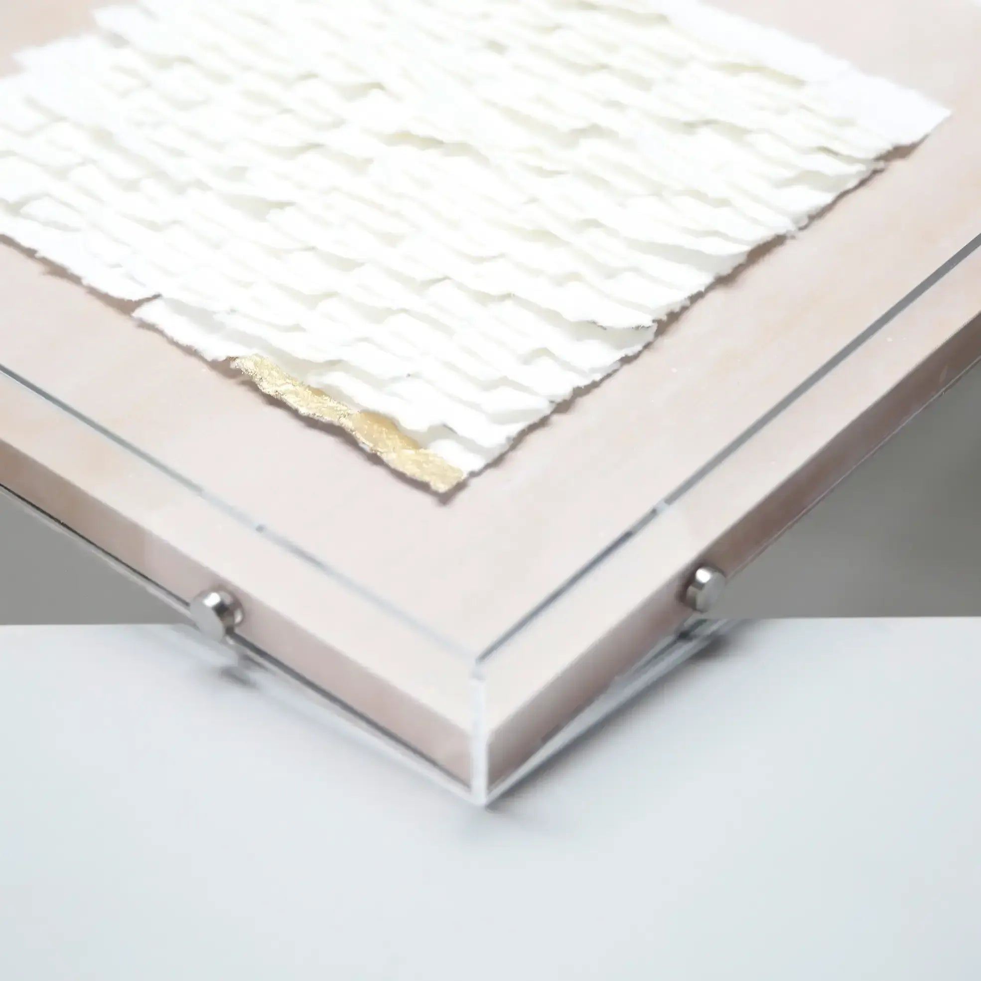 White Mosaic Handmade Dimensional Paper Wall Art
