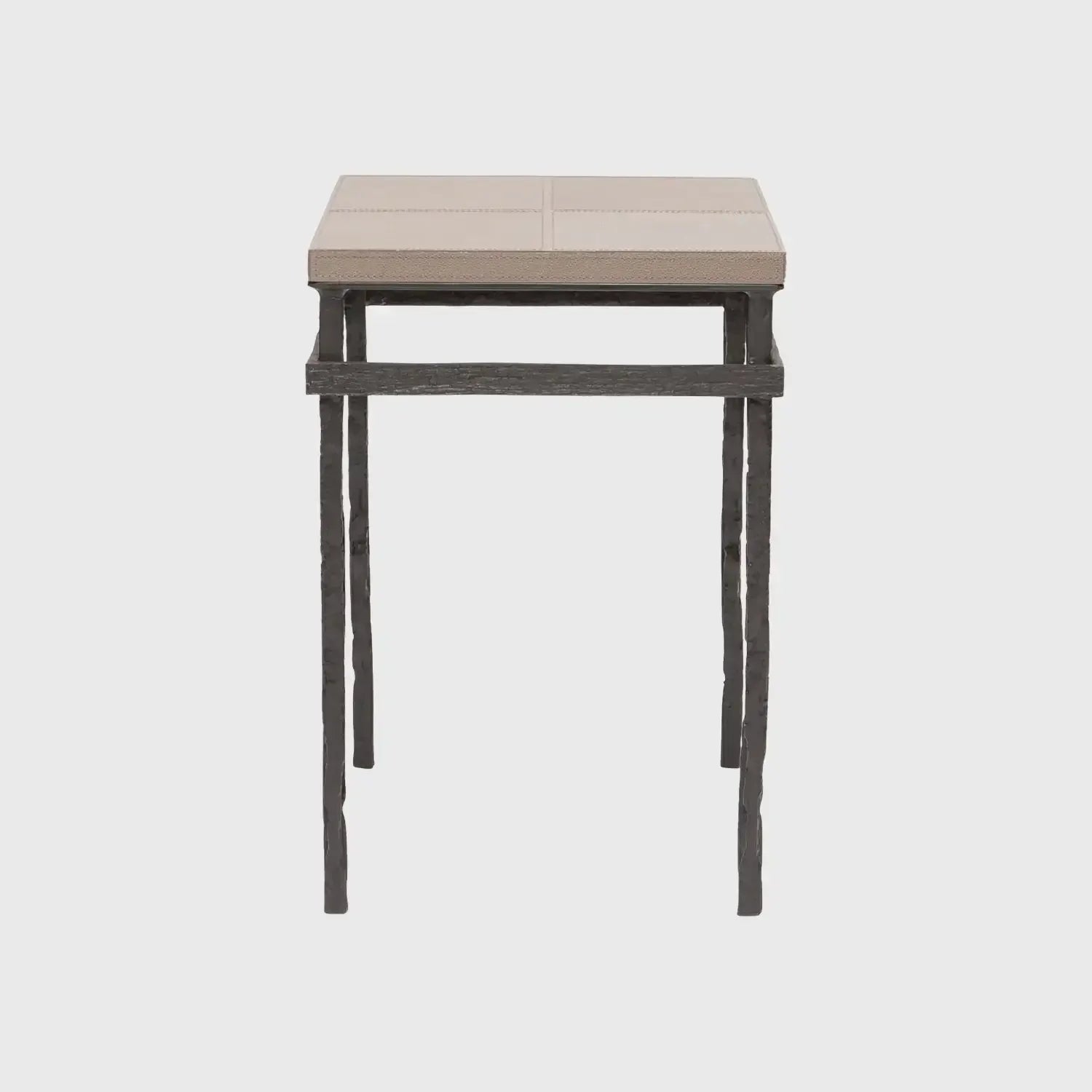 Wode Bronze Cocktail Table Putty Leather