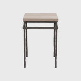 Wode Bronze Cocktail Table Putty Leather