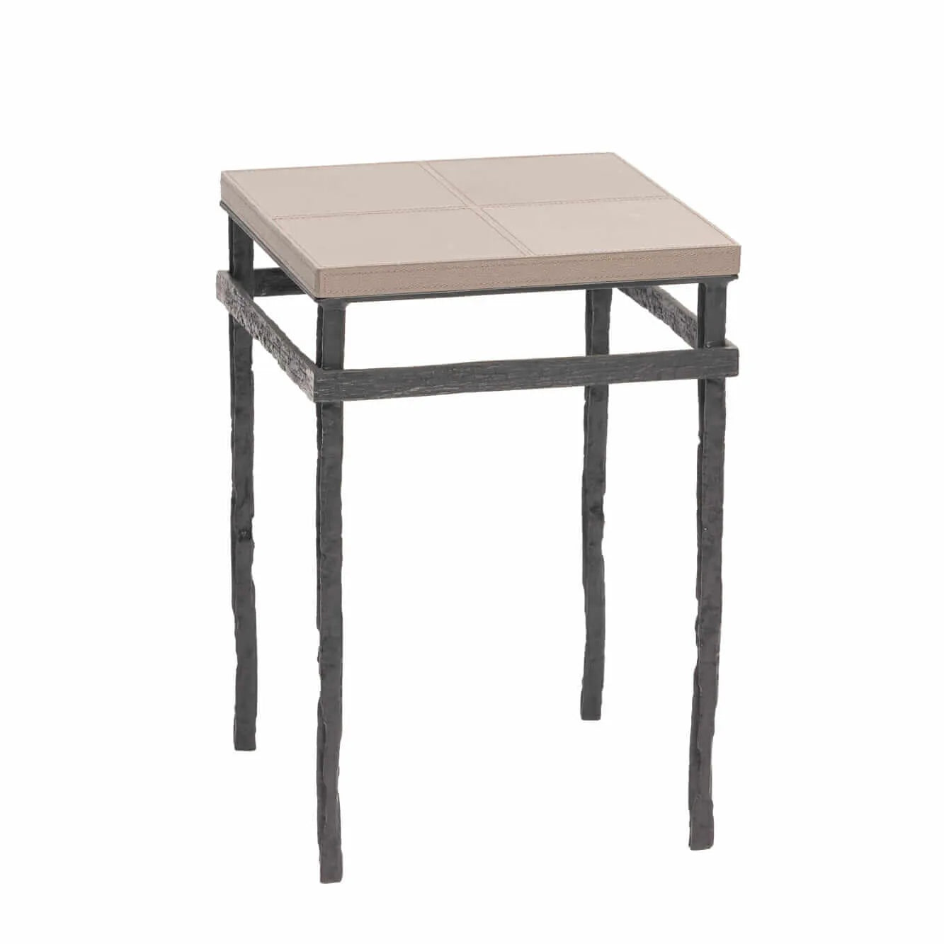Wode Bronze Cocktail Table Putty Leather