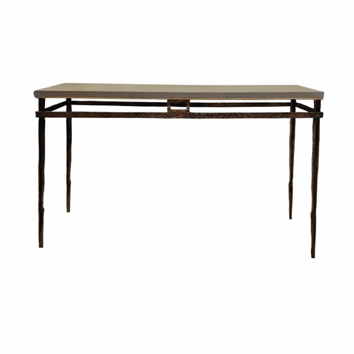 Wode Console Bronze Dorato French Grey Leather