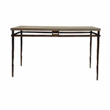 Wode Console Bronze Dorato French Grey Leather