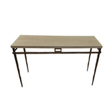 Wode Console Bronze Dorato French Grey Leather