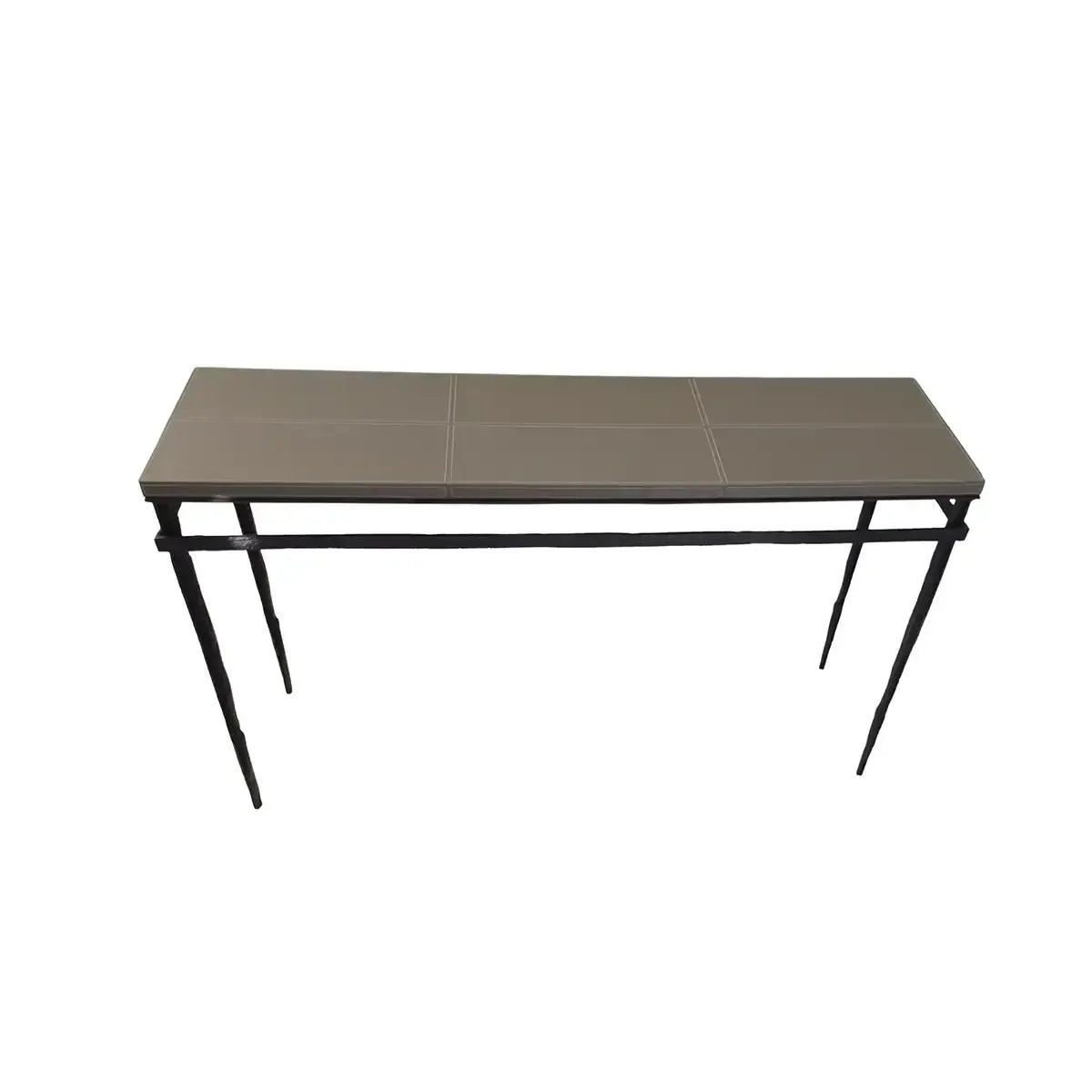Wode Console Bronze Dorato French Grey Leather