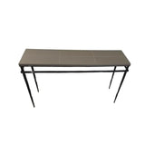 Wode Console Bronze Dorato French Grey Leather
