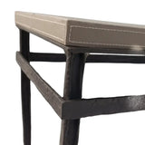 Wode Console Bronze Dorato French Grey Leather