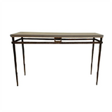 Wode Console Bronze Dorato French Grey Leather