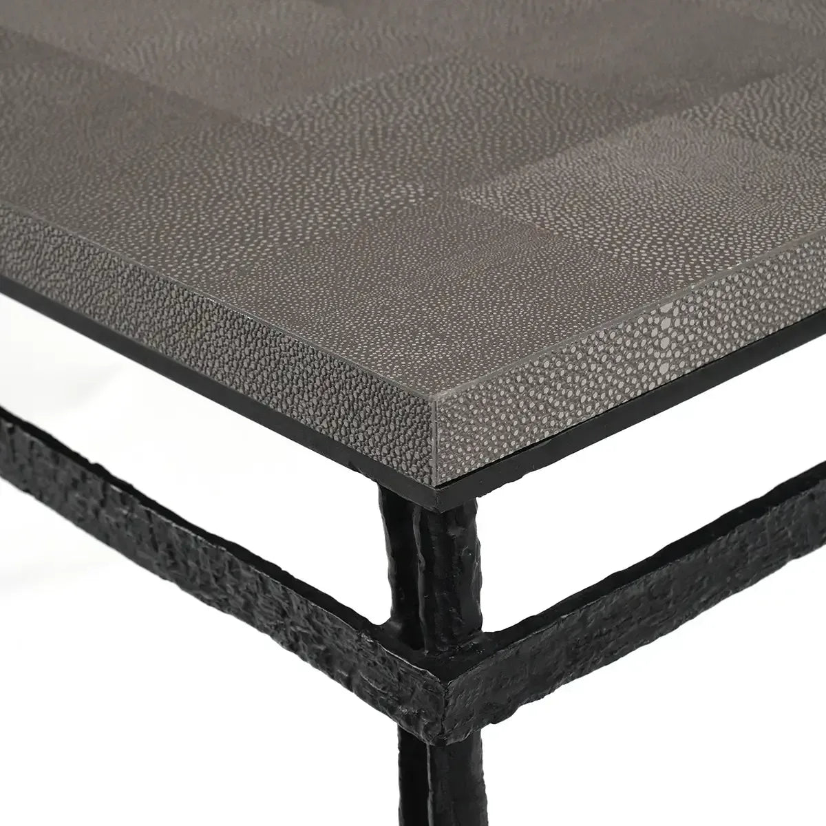 Wode Console Bronze Nera Grey Shagreen Leather