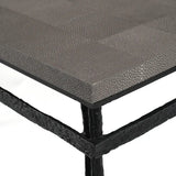 Wode Console Bronze Nera Grey Shagreen Leather