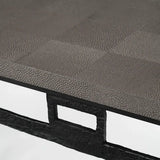 Wode Console Bronze Nera Grey Shagreen Leather