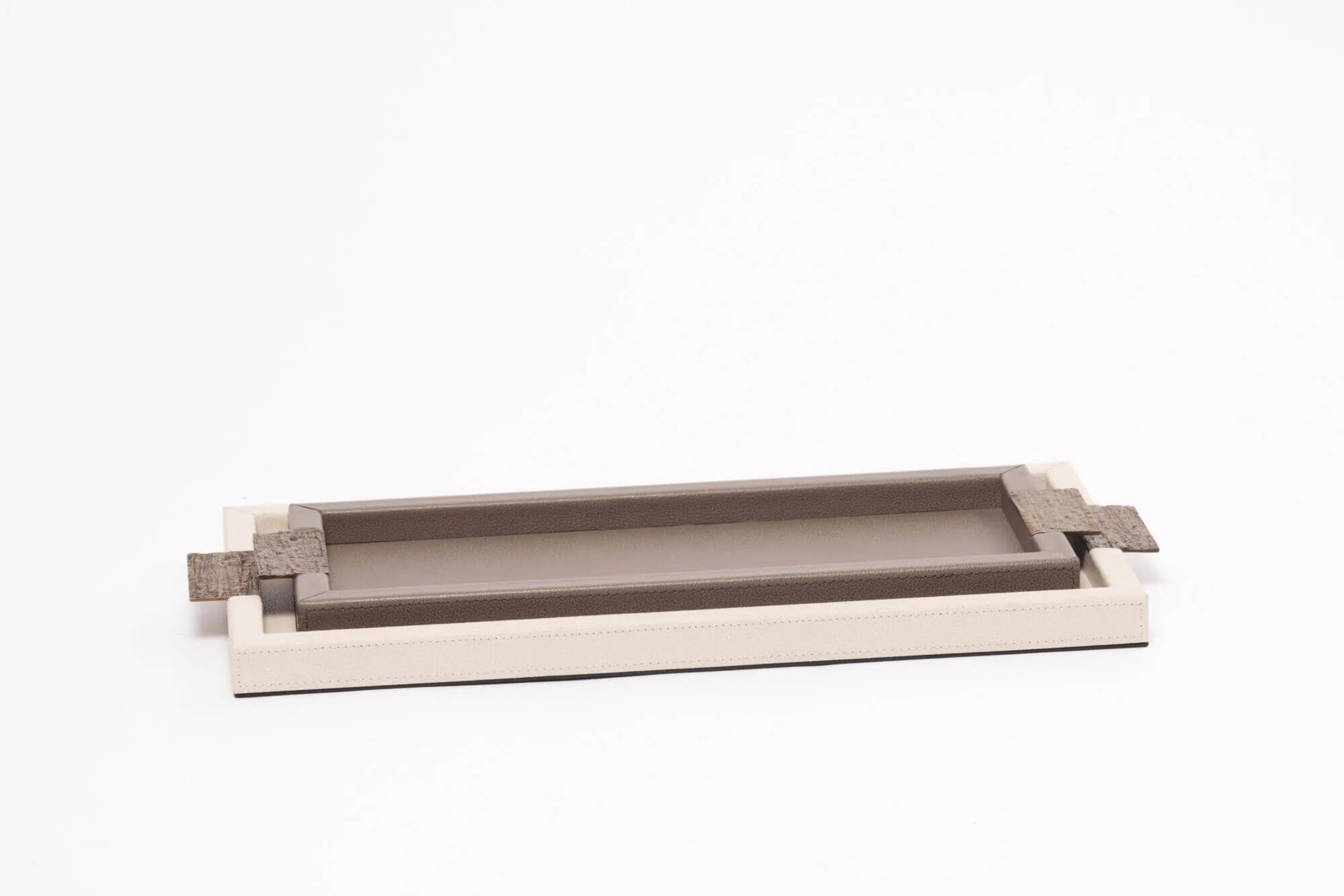 Wode Tray Rectangle Pumice Leather