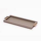 Wode Tray Rectangle Putty Leather