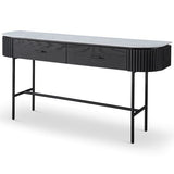 Lantine Marble Console Table - Matt Black