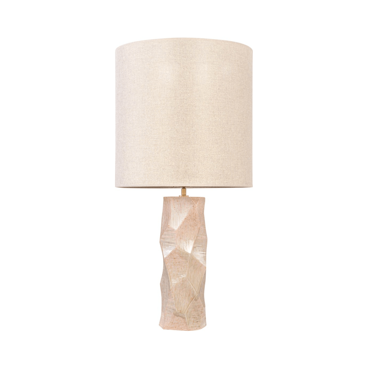 Abstract Pastel Earthenware Table Lamp with Shade - Maison Rêves UK