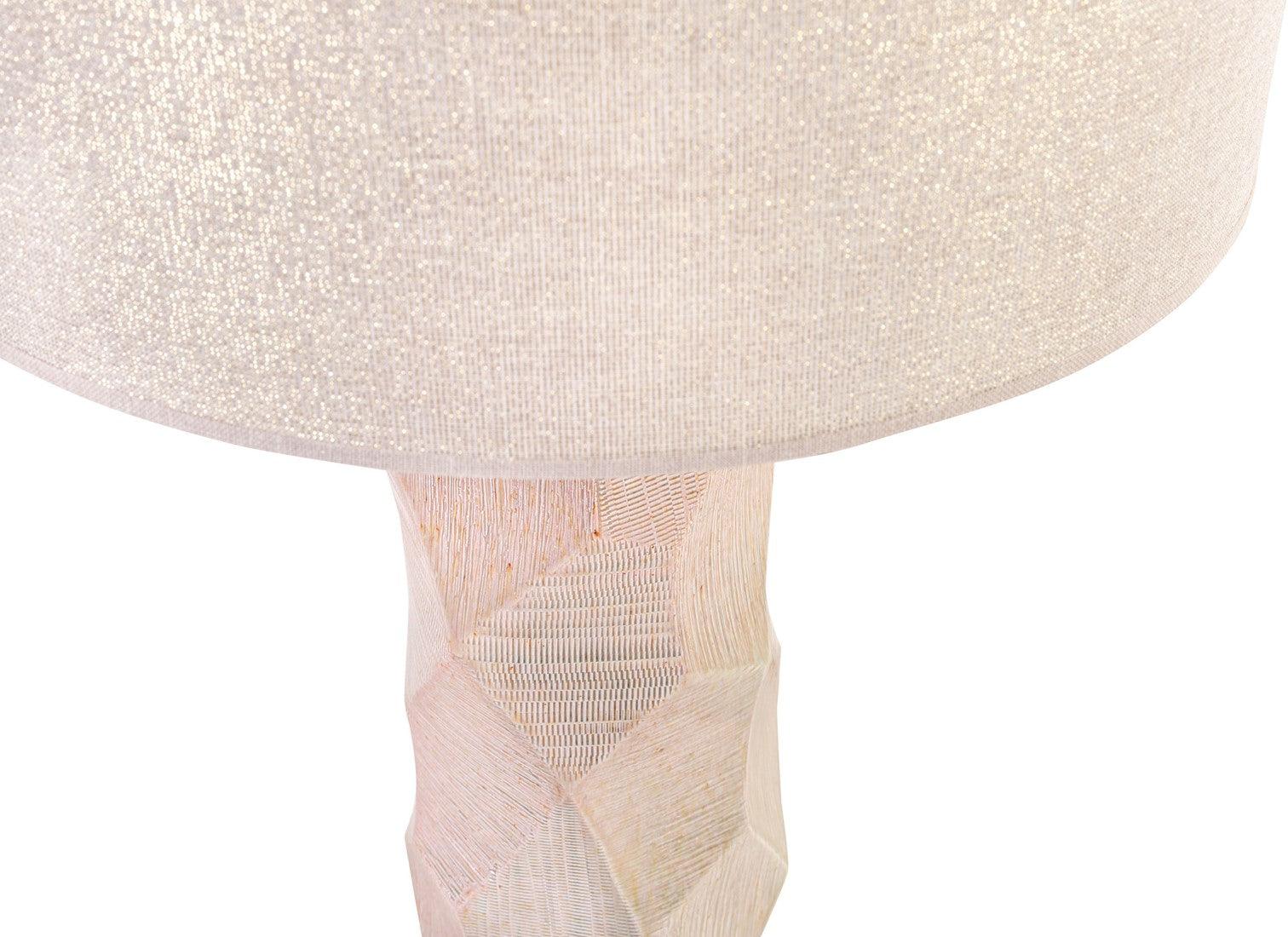 Abstract Pastel Earthenware Table Lamp with Shade - Maison Rêves UK