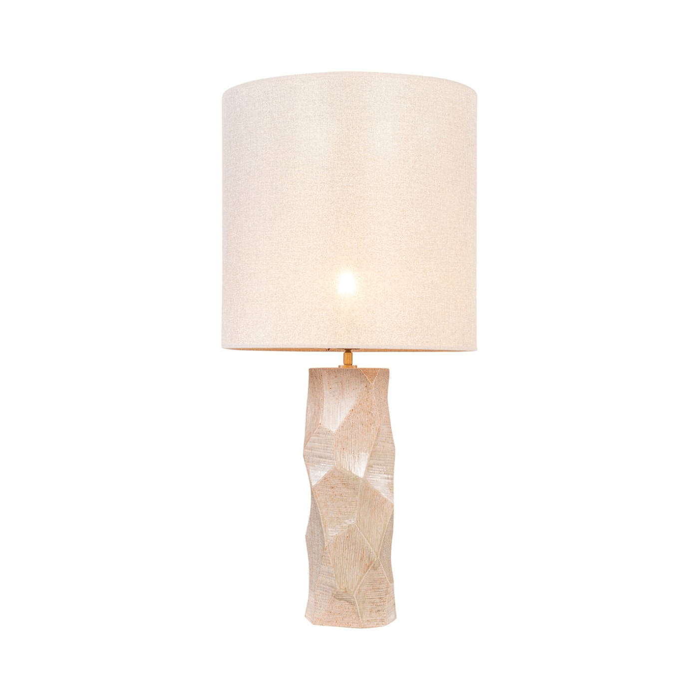 Abstract Pastel Earthenware Table Lamp with Shade - Maison Rêves UK