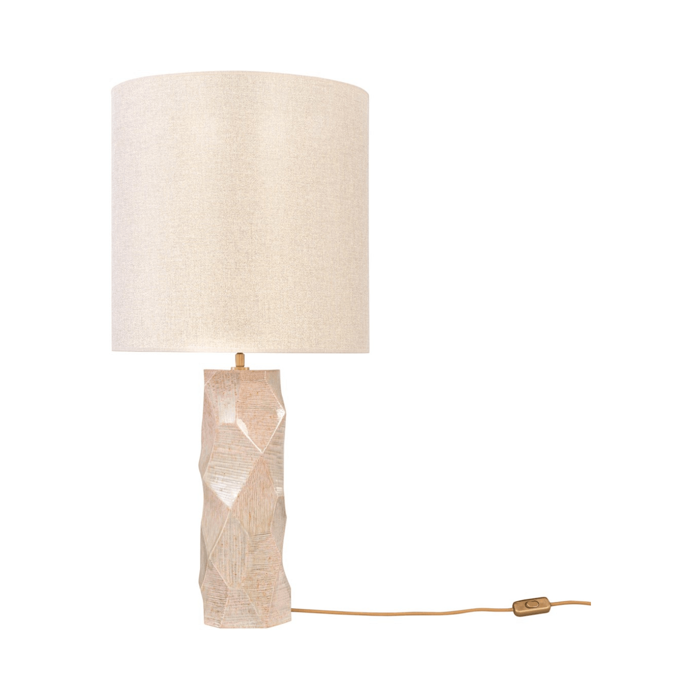 Abstract Pastel Earthenware Table Lamp with Shade - Maison Rêves UK