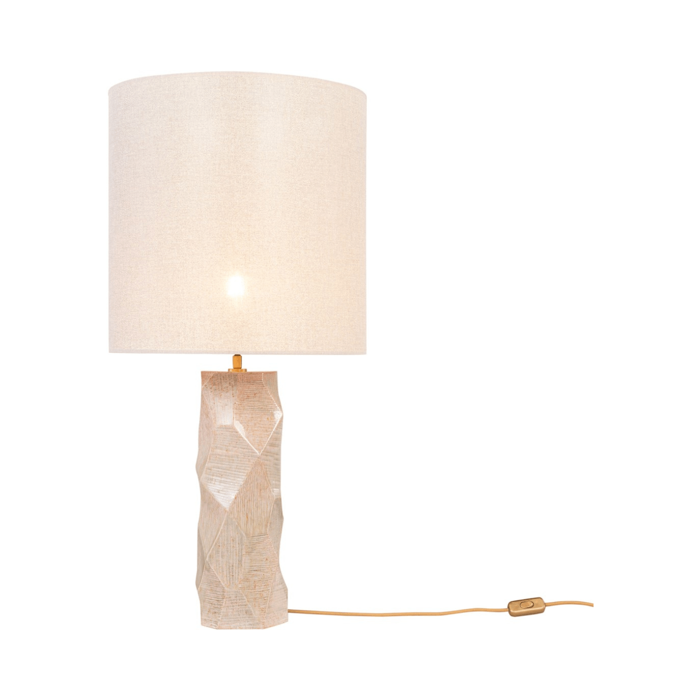 Abstract Pastel Earthenware Table Lamp with Shade - Maison Rêves UK