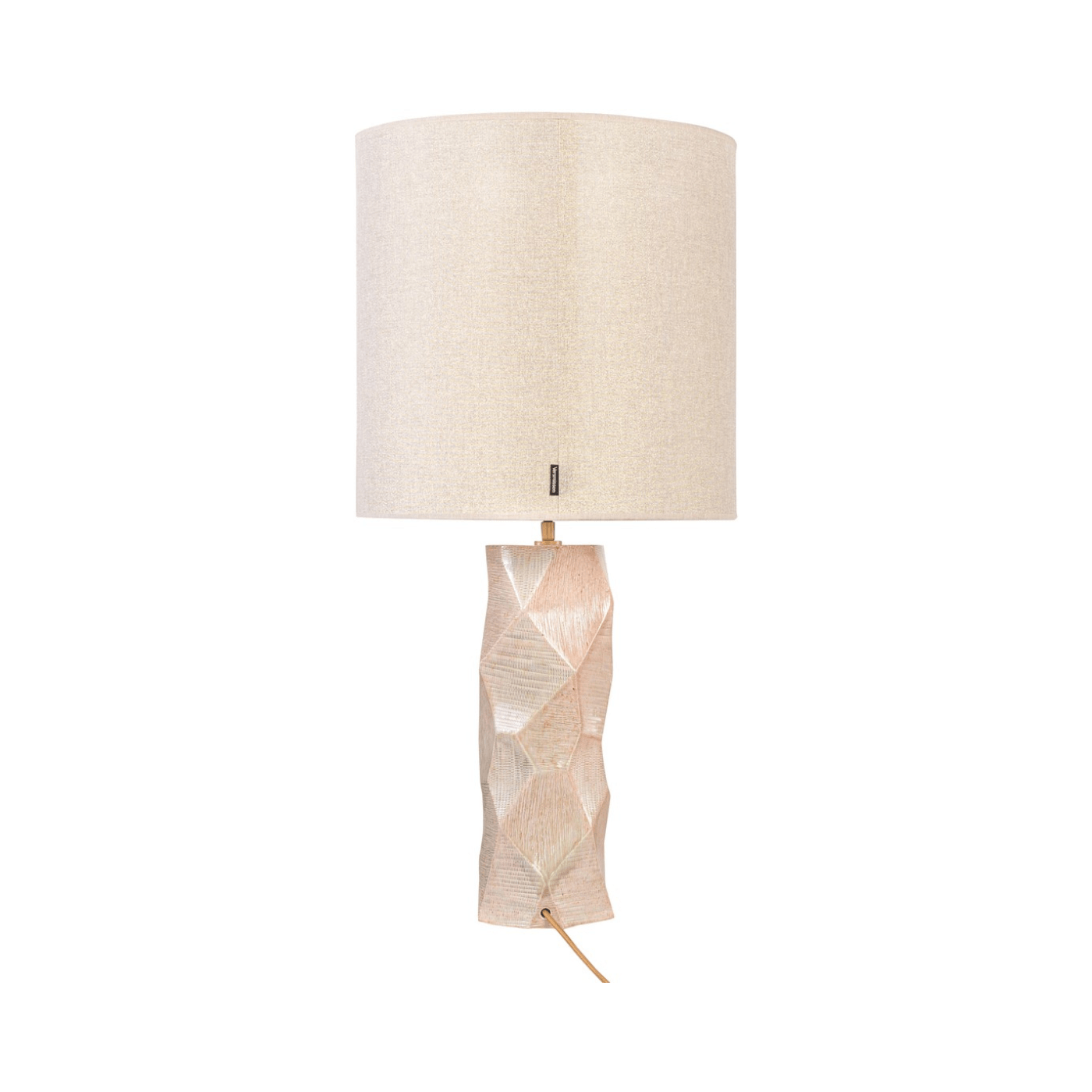 Abstract Pastel Earthenware Table Lamp with Shade - Maison Rêves UK