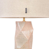 Abstract Pastel Earthenware Table Lamp with Shade - Maison Rêves UK