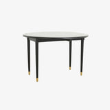 AHR Round Folding Mango Wood Dining Table with Brass Details by Nordal - Maison Rêves UK